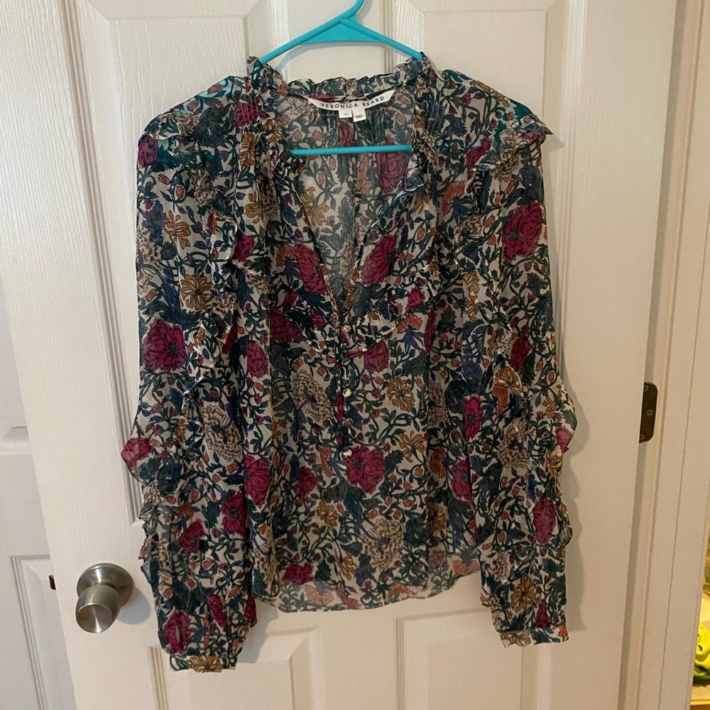 Veronica Beard Floral Blouse - Multicolor